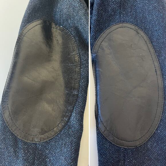 NWT Smythe Pouf Sleeve Equestrian Jacket Blazer Navy Wool Leather Patches Size 2 - Picture 6 of 8